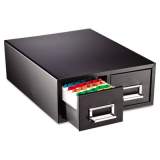 SteelMaster Drawer Card Cabinet, Holds 3,000 3 x 5 Cards, 12.31 x 16 x 5.25, Steel, Black (263F3516DBLA)