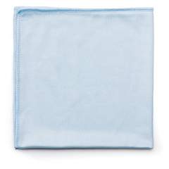 Rubbermaid Commercial Executive Series Hygen Cleaning Cloths, Glass Microfiber, 16 x 16, Blue, 12/Ct (Q630)