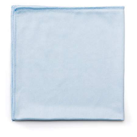 Rubbermaid Commercial Executive Series Hygen Cleaning Cloths, Glass Microfiber, 16 x 16, Blue, 12/Ct (Q630)