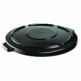 BRUTE Self-Draining Flat Top Lids, 24.5" dia x 1.5h, Black (264560BLA)