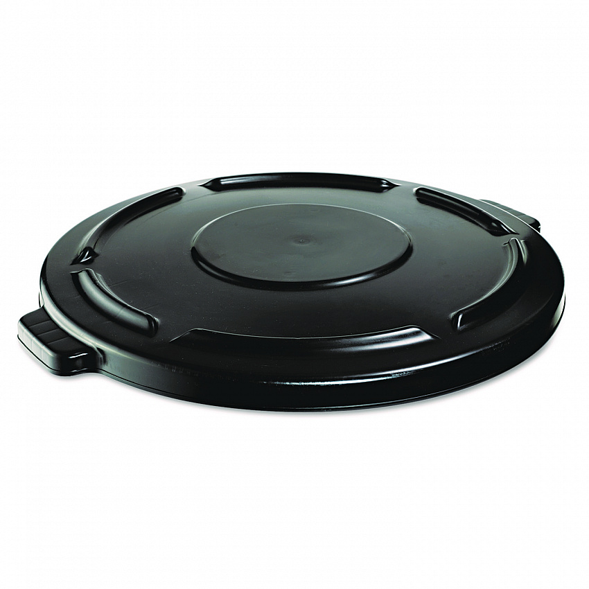 BRUTE Self-Draining Flat Top Lids, 24.5" dia x 1.5h, Black (264560BLA)