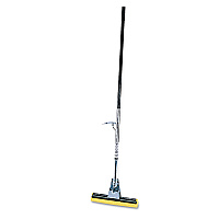 Steel Sponge Mop, 12" Yellow Cellulose Sponge Head, Bronze Steel Handle (6435BZE)