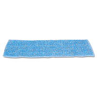 Economy Wet Mopping Pad, Microfiber, 18", Blue, 12/Carton (Q409BLUCT)