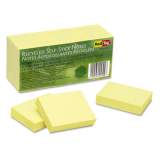 Redi-Tag 100% Recycled Notes, 1 1/2 x 2, Yellow, 12 100-Sheet Pads/Pack (25700)