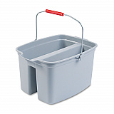 Double Utility Pail, 19 qt, Plastic, Gray (262888GY)