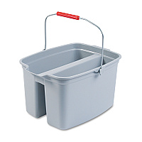 Double Utility Pail, 19 qt, Plastic, Gray (262888GY)