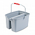 Double Utility Pail, 19 qt, Plastic, Gray (262888GY)