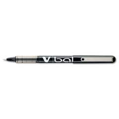 Pilot VBall Liquid Ink Roller Ball Pen, Stick, Fine 0.7 mm, Black Ink, Black Barrel, Dozen (35112)
