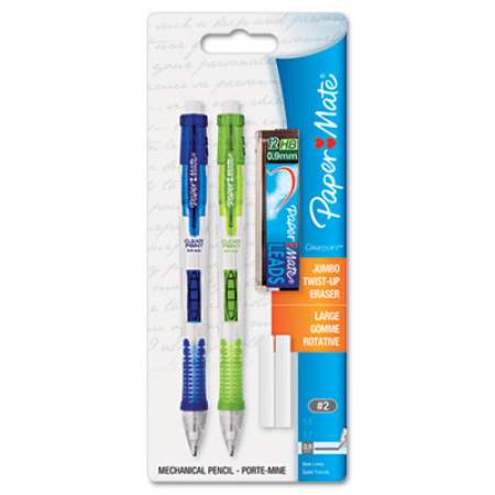 Paper Mate Clear Point Mechanical Pencil, 0.9 mm, HB (#2.5), Black Lead, Assorted Barrel Colors, 2/Pack (1759214)