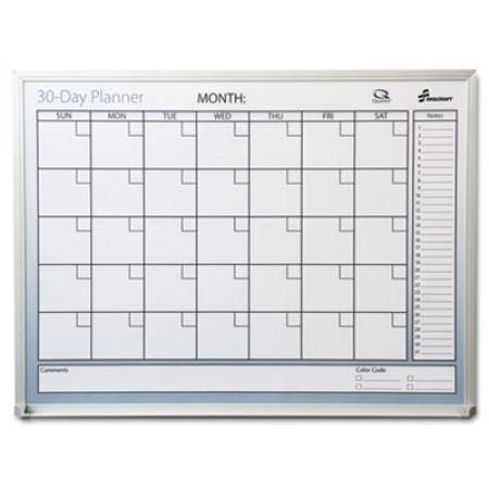 AbilityOne 7520012239896 SKILCRAFT Quartet 30-Day Wet Erase Planner w/Aluminum Frame, 24 x 36