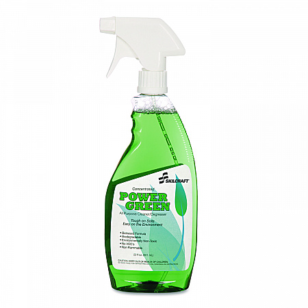 7930013738849, SKILCRAFT Power Green Cleaner/Degreaser, 22 oz Spray Bottle, 12/Box (3738849)