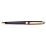 AbilityOne 7520014511065 SKILCRAFT Push Cap Ballpoint Pen, Retractable, Medium 1 mm, Black Ink, Black Barrel, Dozen