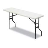 Iceberg IndestrucTable Classic Folding Table, Rectangular Top, 250 lb Capacity, 60 x 18 x 29, Platinum (65353)