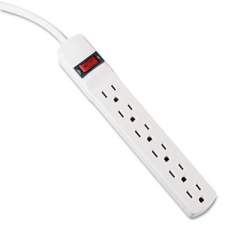 Innovera Six-Outlet Power Strip, 6 ft Cord, 1.94 x 10.19 x 1.19, Ivory (73306)