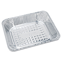 Aluminum Oblong Container, 1 lb, 4.56 x 5.56 x 1.63, Silver, 1,000/Carton (205930)