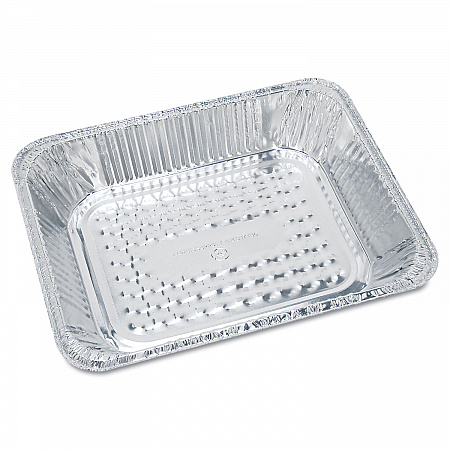 Aluminum Oblong Container, 1 lb, 4.56 x 5.56 x 1.63, Silver, 1,000/Carton (205930)