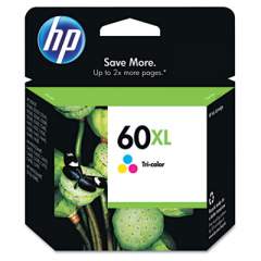 HP 60XL, (CC644WN) High-Yield Tri-Color Original Ink Cartridge