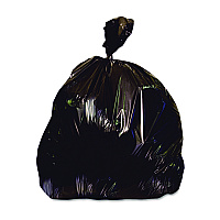 Reprocessed Resin Can Liners, 33 gal, 1.5 mil, 33" x 39", Black, 100/Carton (X6639AK)