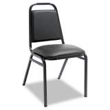 Alera Padded Steel Stacking Chair, Supports Up to 250 lb, Black, 4/Carton (SC68VY10B)