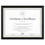 DAX Two-Tone Document/Diploma Frame, Wood, 8 1/2 x 11, Black w/Gold Leaf Trim (N17981BT)