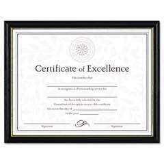 DAX Two-Tone Document/Diploma Frame, Wood, 8 1/2 x 11, Black w/Gold Leaf Trim (N17981BT)