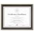 DAX Gold-Trimmed Document Frame with Certificate, Plastic/Glass, 8.5 x 11, Black (N2709N6T)