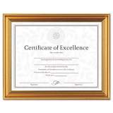 DAX Antique Colored Document Frame w/Certificate, Plastic, 8 1/2 x 11, Gold (N1818N1T)