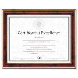 DAX Gold-Trimmed Document Frame with Certificate, Wood, 8.5 x 11, Mahogany (N2709N7T)