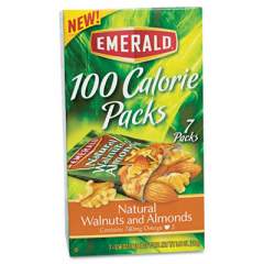 Emerald 100 Calorie Pack Walnuts and Almonds, 0.56 oz Packs, 7/Box (54325)