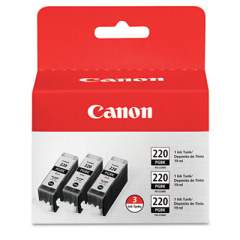 Canon 2945B004 (PGI-220) Ink, Black, 3/Pack