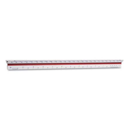 Chartpak Triangular Scale, Plastic, 12" Long, Architectural, Color-Coded (235A)