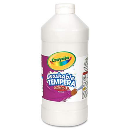 Crayola Artista II Washable Tempera Paint, White, 32 oz Bottle (543132053)
