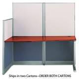 Bush Office in an Hour Collection Straight Workstation, 64.5" x 32.25" x 63", Hansen Cherry, (Box 2 of 2) (WC36492A203)
