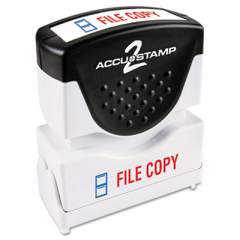 ACCUSTAMP2 Pre-Inked Shutter Stamp, Red/Blue, FILE COPY, 1 5/8 x 1/2 (035524)