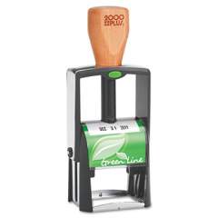 COSCO 2000PLUS Green Line Self-Inking Heavy Duty Stamp, 1 1/4 x 5/8, Black (039307)