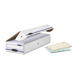 Bankers Box STOR/FILE Check Boxes, 9.25" x 25" x 4.13", White/Blue, 12/Carton (00706)