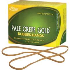 Alliance 21409 Pale Crepe Gold Rubber Bands - Size #117B