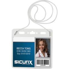 SICURIX Vinyl Badge Holder with Elastic Neckcord (67838)