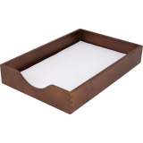 Carver Walnut Finish Solid Wood Desk Trays (CW07222)