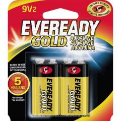 Eveready Gold Alkaline 9-Volt Batteries (A522BP2)