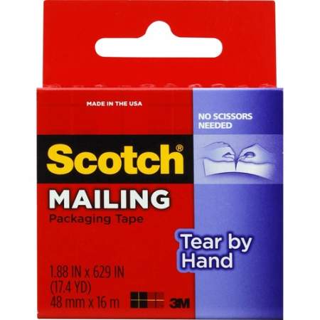 Scotch Tear-By-Hand Mailing Packaging Tape (3841)