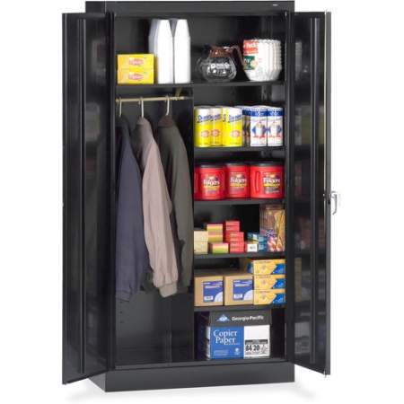 Tennsco Combination Wardrobe/Storage Cabinet (7214BK)