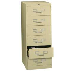 Tennsco Card Files & Media Storage Cabinet - 6-Drawer (CF669SD)