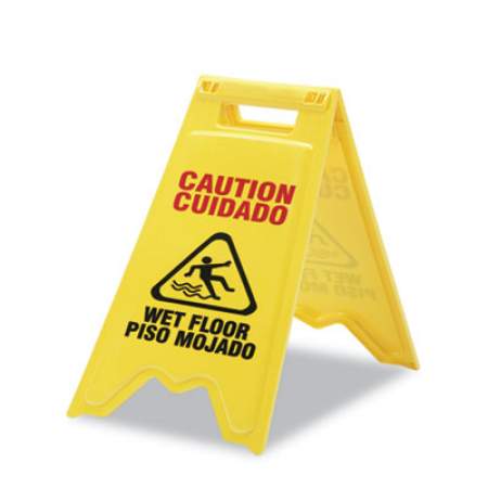 AbilityOne 9905015882362 SKILCRA ft Wet Floor Sign, English and Spanish,