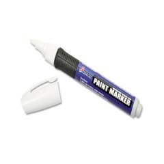 AbilityOne 7520015889102 SKILCRAFT Paint Marker, Ergonomic Rubber Grip, Medium Bullet Tip, White, 6/Pack
