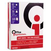 Office Impressions Bulk White Copy Paper, 92 Bright, 20lb, 8.5 x 11, White, 500 Sheets/Ream, 10 Reams/Carton (82392)