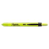 Sharpie Retractable Highlighters, Fluorescent Yellow Ink, Chisel Tip, Yellow/Black Barrel, Dozen (28025)