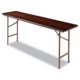 Alera Wood Folding Table, Rectangular, 71.88w x 17.75d x 29.13h, Mahogany (FT727218MY)