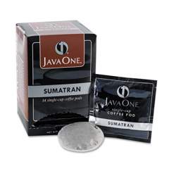 Java One Coffee Pods, Sumatra Mandheling, Single Cup, 14/Box (60000)