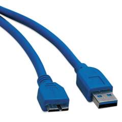 Tripp Lite USB 3.0 SuperSpeed Device Cable (A to Micro-B M/M), 3 ft., Blue (U326003)